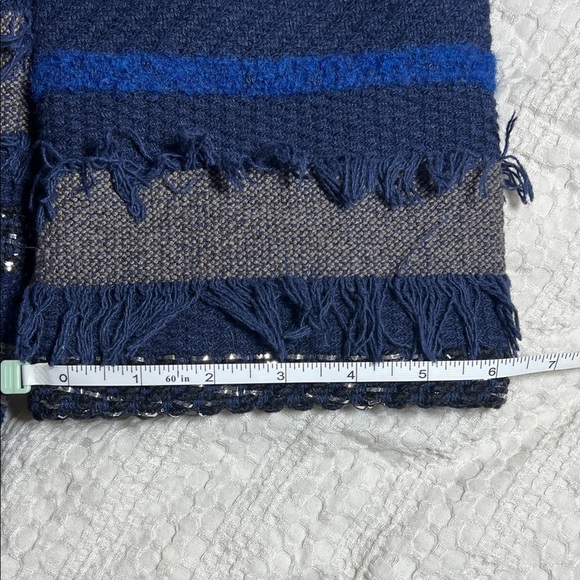 Alice + Olivia Navy and Charcoal Textured Dress size 2 - Picture 8 of 12